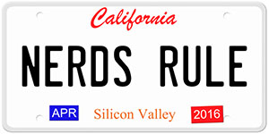 Nerds Rule License Plate
