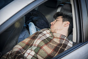 Sleeping Guy in Car